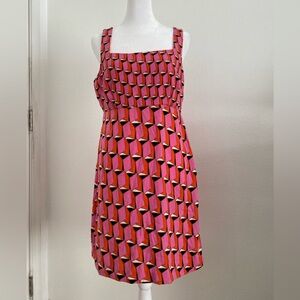 Diane Von Furstenberg Pink Geometric Midi Dress